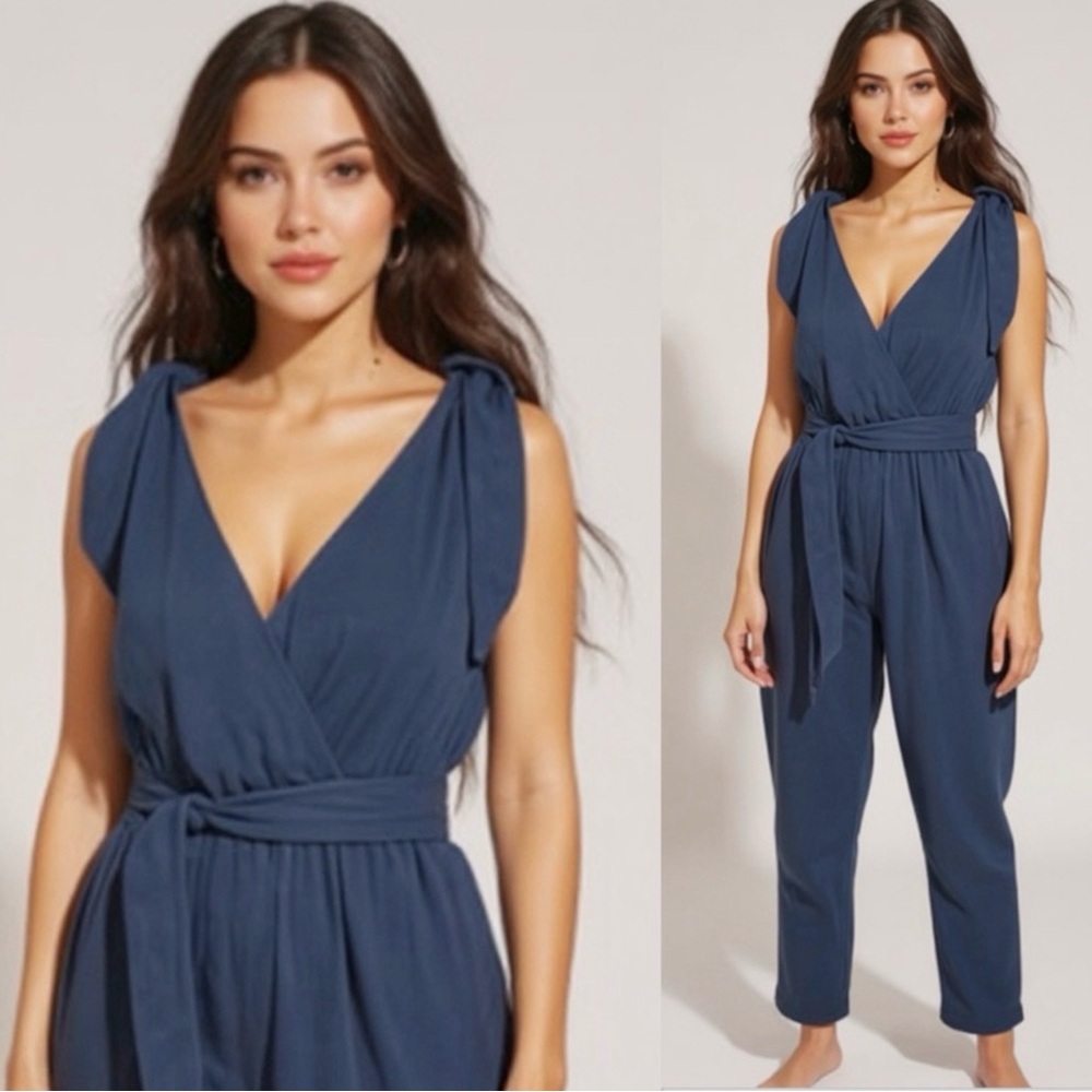 Summersalt Deep Blue Wrap Jumpsuit
